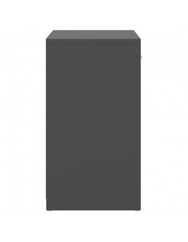 Panca Porta Scarpe Grigia 94,5x31x57 cm in Legno Multistrato