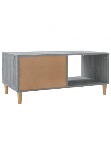 Tavolino Salotto Grigio Sonoma 89,5x50x40 cm Legno Multistrato