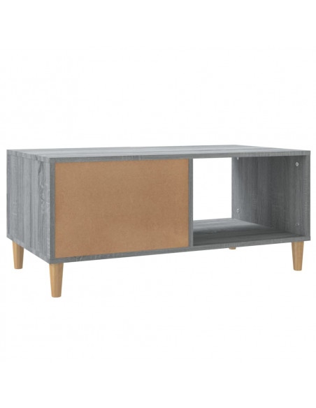 Tavolino Salotto Grigio Sonoma 89,5x50x40 cm Legno Multistrato