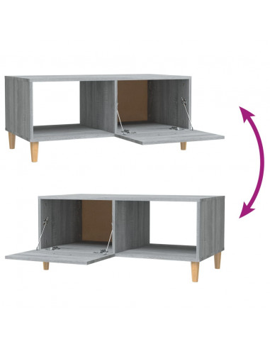 Tavolino Salotto Grigio Sonoma 89,5x50x40 cm Legno Multistrato