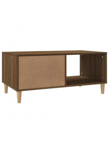 Tavolino Salotto Rovere Marrone 89,5x50x40 cm Legno Multistrato
