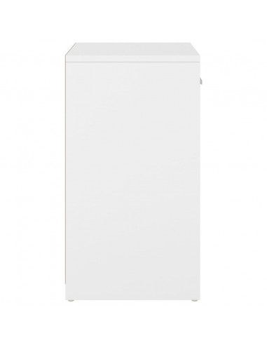 Panca Porta Scarpe Bianca Rovere Sonoma 94,5x31x57 Multistrato