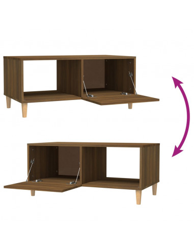 Tavolino Salotto Rovere Marrone 89,5x50x40 cm Legno Multistrato