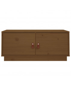 Tavolino da Salotto Miele 80x50x35 cm in Legno Massello di Pino 2