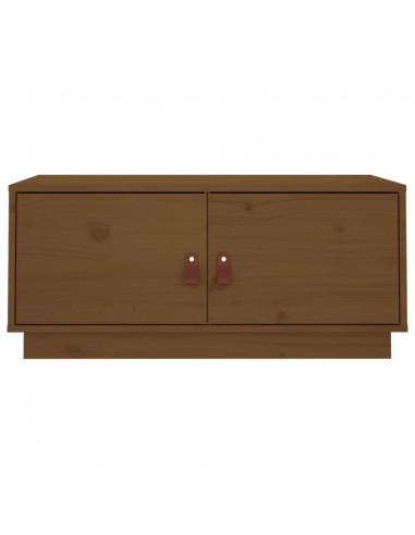 Tavolino da Salotto Miele 80x50x35 cm in Legno Massello di Pino