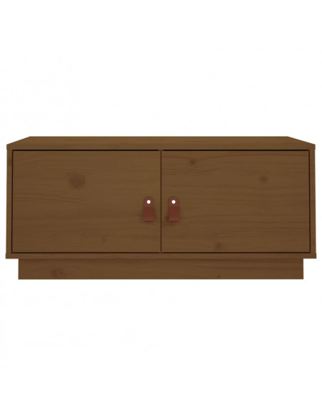Tavolino da Salotto Miele 80x50x35 cm in Legno Massello di Pino