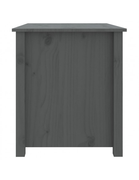 Tavolino da Salotto Grigio 71x49x55 cm Legno Massello di Pino