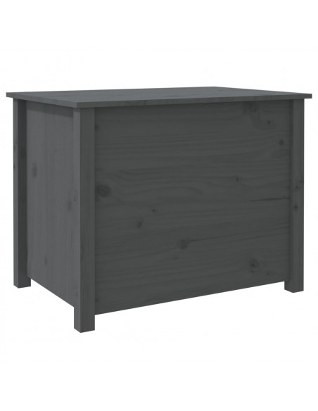 Tavolino da Salotto Grigio 71x49x55 cm Legno Massello di Pino