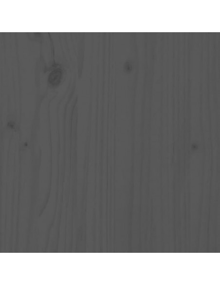 Tavolino da Salotto Grigio 71x49x55 cm Legno Massello di Pino