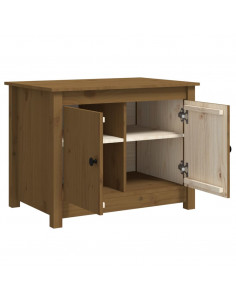 Tavolino da Salotto Miele 71x49x55 cm in Legno Massello di Pino 2
