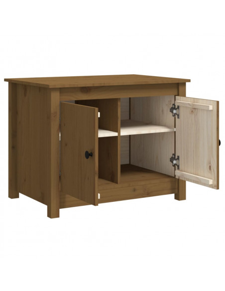 Tavolino da Salotto Miele 71x49x55 cm in Legno Massello di Pino
