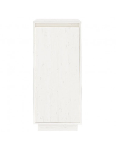 Scarpiera Bianca 35x35x80 cm in Legno Massello di Pino