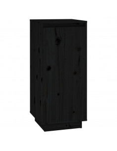 Scarpiera Nera 35x35x80 cm in Legno Massello di Pino 2