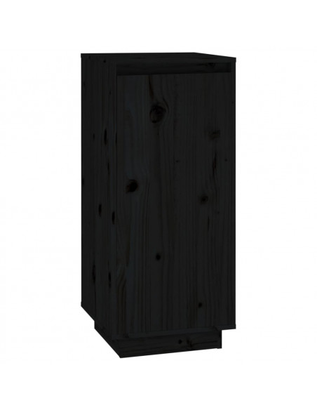 Scarpiera Nera 35x35x80 cm in Legno Massello di Pino
