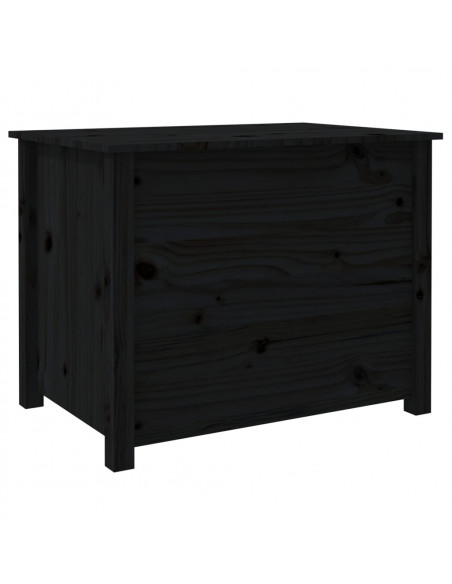 Tavolino da Salotto Nero 71x49x55 cm in Legno Massello di Pino