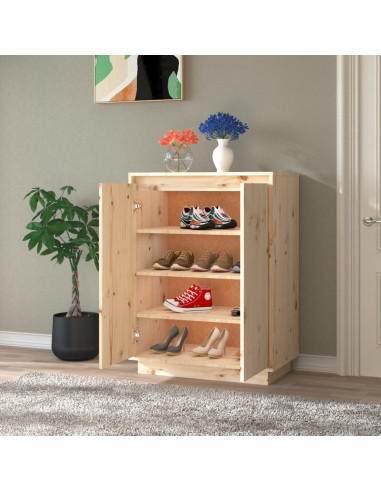 Scarpiera 60x35x80 cm in Legno Massello di Pino