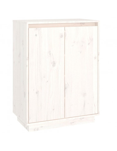 Scarpiera Bianca 60x35x80 cm in Legno Massello di Pino