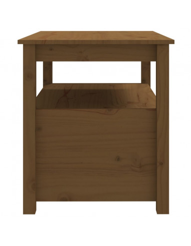 Tavolino da Salotto Miele 71x49x55 cm in Legno Massello di Pino