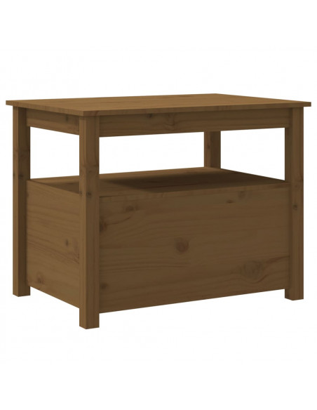 Tavolino da Salotto Miele 71x49x55 cm in Legno Massello di Pino
