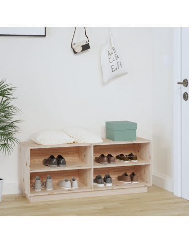 Scarpiera 110x34x45 cm in Legno Massello di Pino
