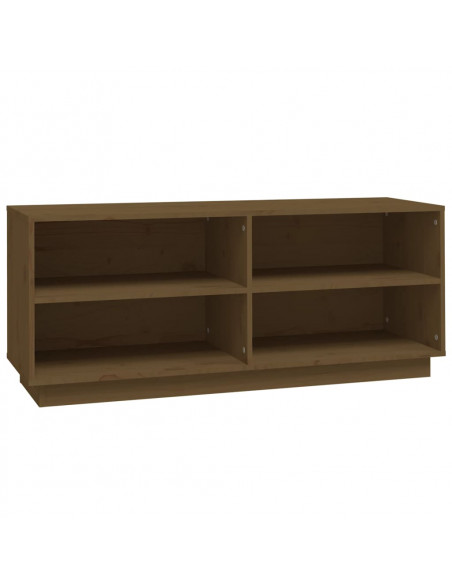 Scarpiera Miele 110x34x45 cm in Legno Massello di Pino