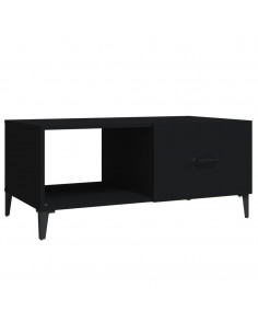 Tavolino da Salotto Nero 90x50x40 cm in Legno Multistrato 2