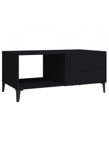 Tavolino da Salotto Nero 90x50x40 cm in Legno Multistrato