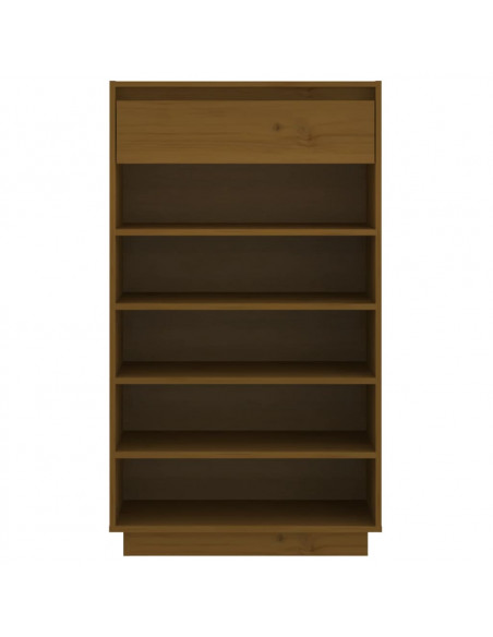 Scarpiera Miele 60x34x105 cm in Legno Massello di Pino