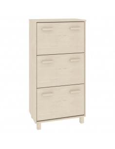 Scarpiera HAMAR Miele 59,5x35x117 cm in Legno Massello di Pino 2