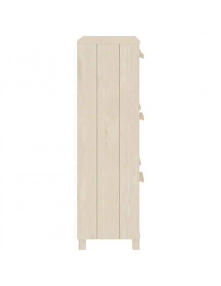 Scarpiera HAMAR Miele 59,5x35x117 cm in Legno Massello di Pino