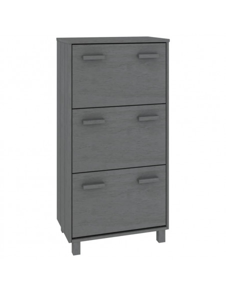 Scarpiera HAMAR Grigio Scuro 59,5x35x117 cm in Legno di Pino