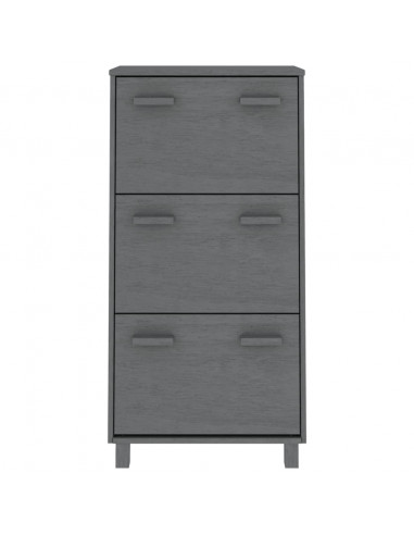 Scarpiera HAMAR Grigio Scuro 59,5x35x117 cm in Legno di Pino