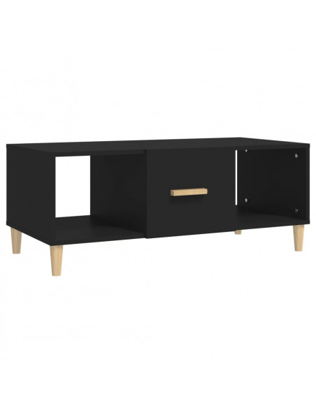 Tavolino da Salotto Nero 102x50x40 cm in Legno Multistrato