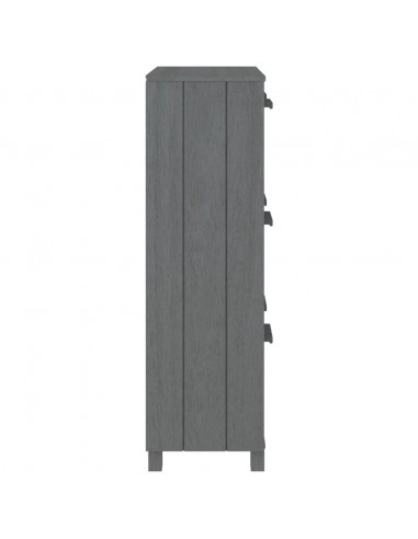 Scarpiera HAMAR Grigio Scuro 59,5x35x117 cm in Legno di Pino