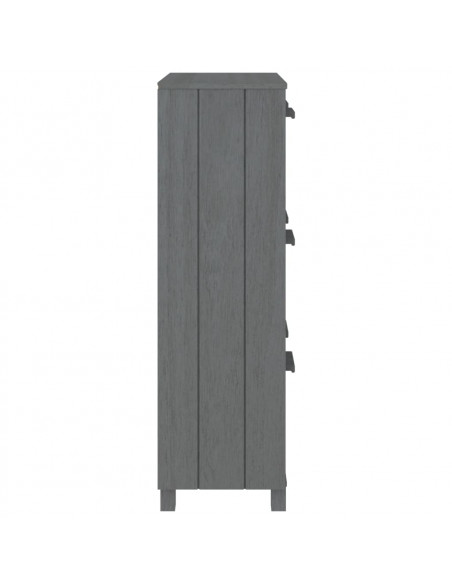 Scarpiera HAMAR Grigio Scuro 59,5x35x117 cm in Legno di Pino