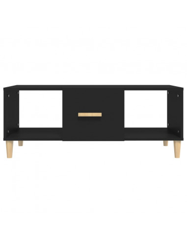 Tavolino da Salotto Nero 102x50x40 cm in Legno Multistrato