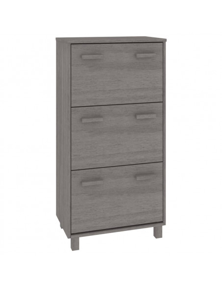 Scarpiera HAMAR Grigio Chiaro 59,5x35x117 cm in Legno di Pino
