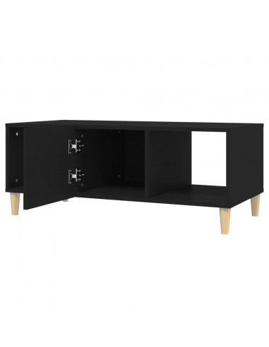 Tavolino da Salotto Nero 102x50x40 cm in Legno Multistrato