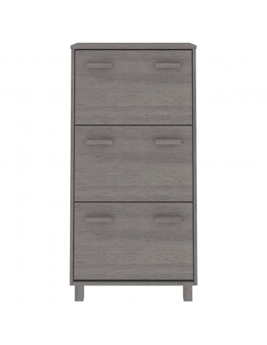 Scarpiera HAMAR Grigio Chiaro 59,5x35x117 cm in Legno di Pino