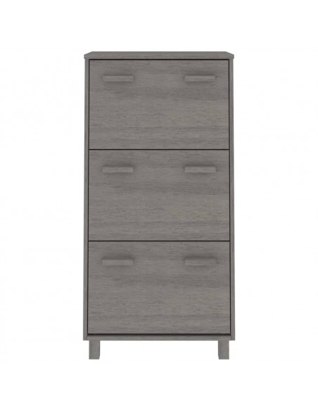 Scarpiera HAMAR Grigio Chiaro 59,5x35x117 cm in Legno di Pino