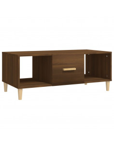 Tavolino Salotto Rovere Marrone 102x50x40 cm Legno Multistrato 2