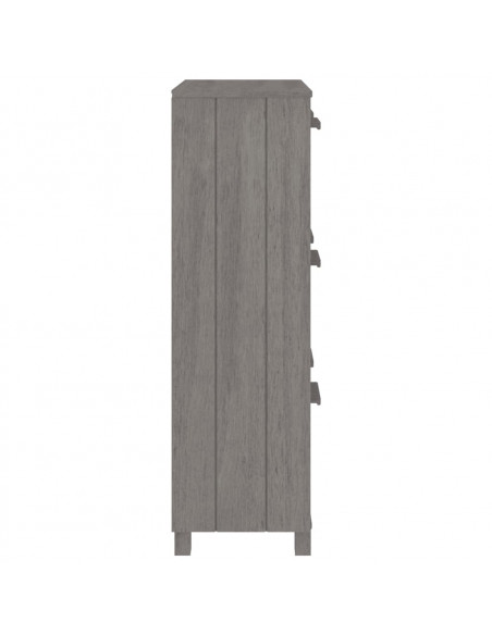 Scarpiera HAMAR Grigio Chiaro 59,5x35x117 cm in Legno di Pino
