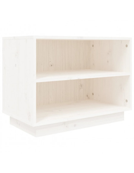 Scarpiera Bianca 60x34x45 cm in Legno Massello di Pino