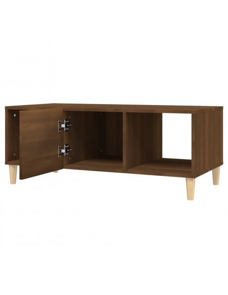 Tavolino Salotto Rovere Marrone 102x50x40 cm Legno Multistrato