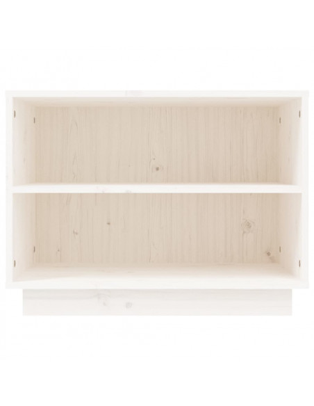 Scarpiera Bianca 60x34x45 cm in Legno Massello di Pino