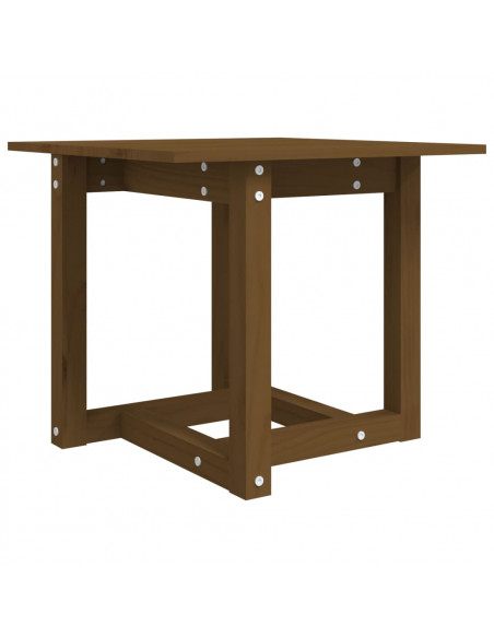 Tavolino da Salotto Miele 50x50x45 cm in Legno Massello di Pino