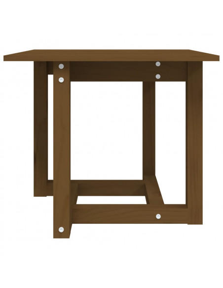 Tavolino da Salotto Miele 50x50x45 cm in Legno Massello di Pino