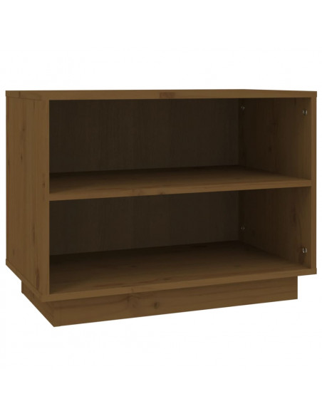 Scarpiera Marrone Miele 60x34x45 cm in Legno Massello di Pino