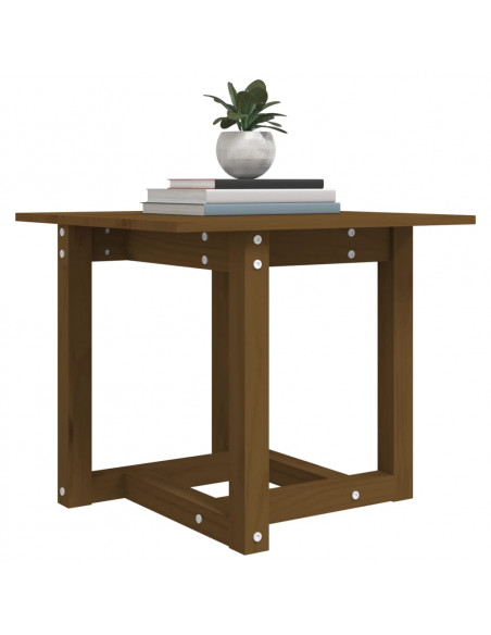 Tavolino da Salotto Miele 50x50x45 cm in Legno Massello di Pino