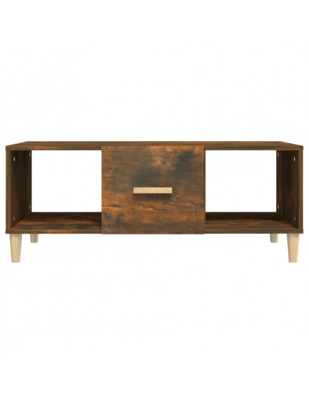 Tavolino da Salotto Rovere Fumo 102x50x40 cm Legno Multistrato